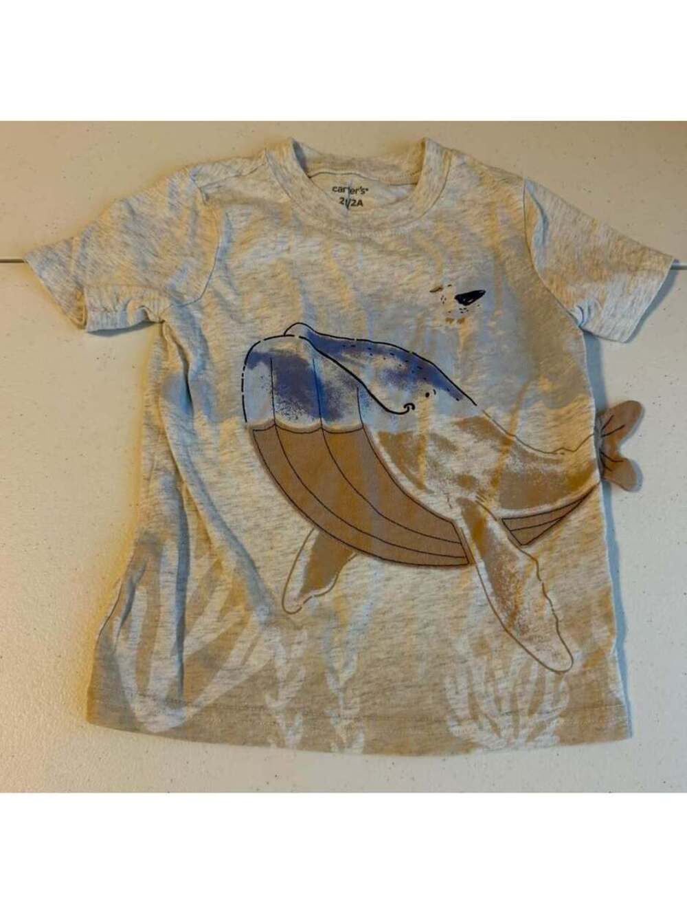 Carter's Whale T-Shirt and Cat & Jack Shorts Set, Size 2T - Picture 4 of 5